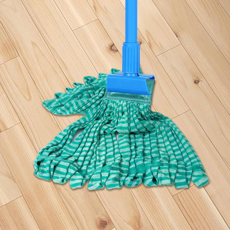 DRKLEAN 2 Pack Large Microfiber Tube Mop Heads,6 inch,Heavy Duty Mop Head,Highly Absorbent,Commercial Mop Head Replacement,Wet Mop Heads Replacement,for Hardwood, Tile, Laminate Floors,Green - Image 3